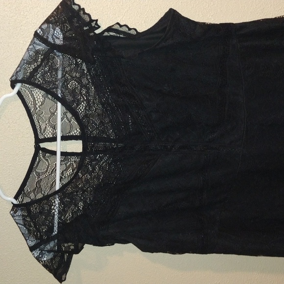 NWT Torrid Lace Black Layered Top Size L/00 - Picture 4 of 9
